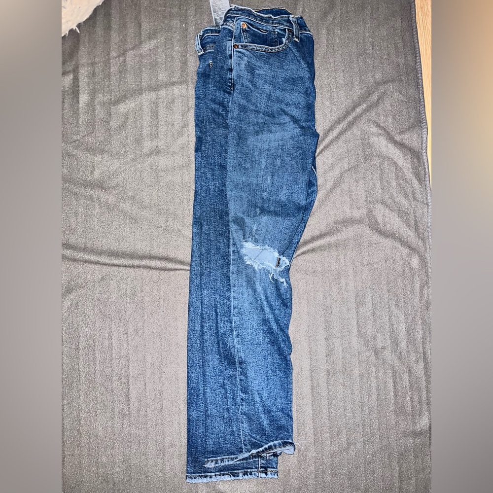 Levi's Blue Skinny Jeans with Distressed Details